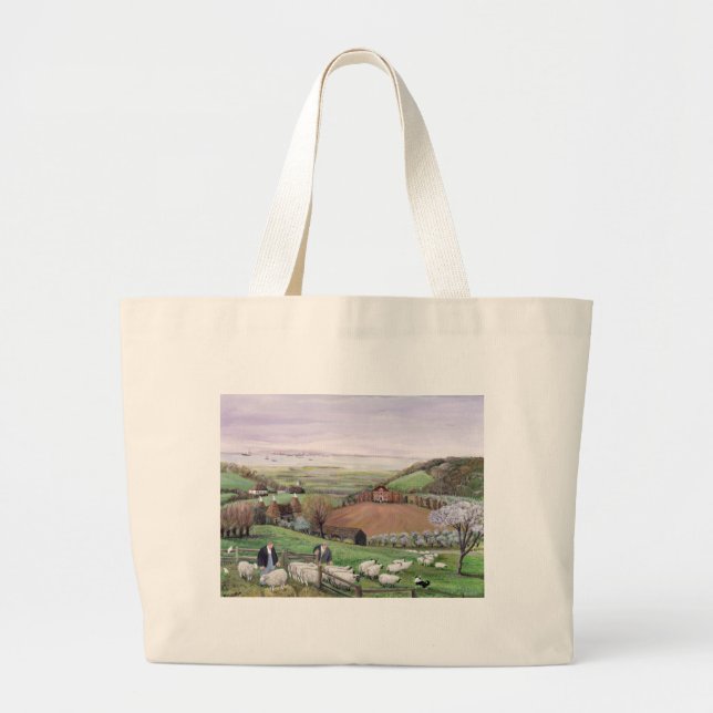 Grand Tote Bag Vue de la Tamise (Devant)
