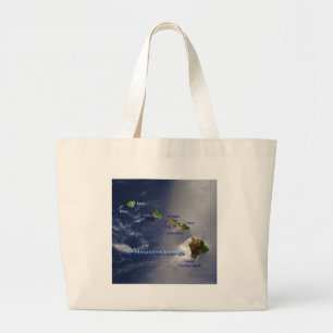 Grand Tote Bag Vue sur les îles Hawaiiennes