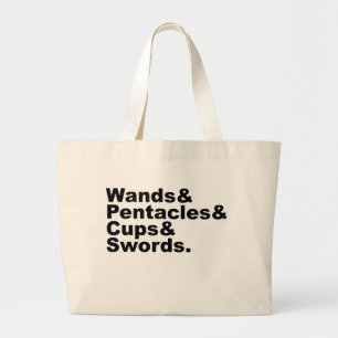 Grand Tote Bag Wands & Pentacles & Cuisses & épées  Cartes de mon