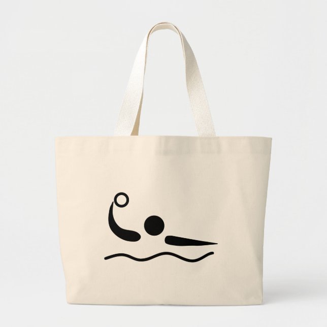 Grand Tote Bag Water Polo Waterpolo Pictogram (Devant)