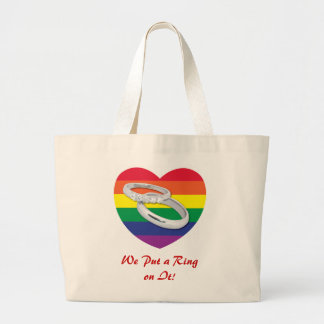 Grand Tote Bag We Put a Ring on It Gay Wedding