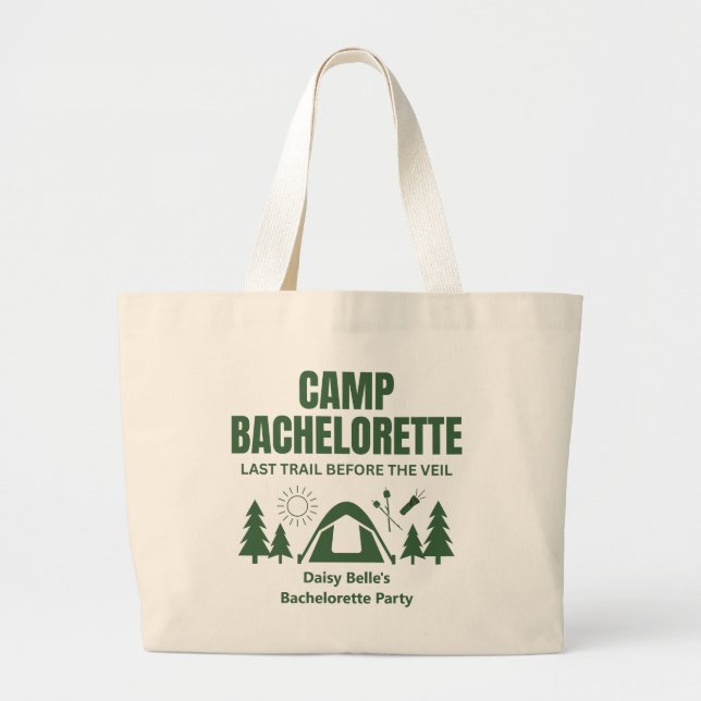 Grand Tote Bag Week-end de célibataire au Modern Green Camp (Devant)