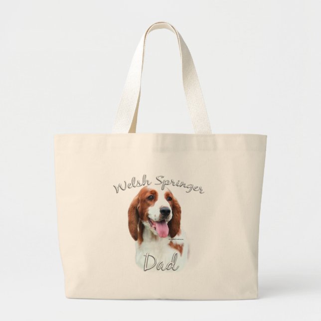 Grand Tote Bag Welsh Springer Spaniel Papa 2 (Devant)