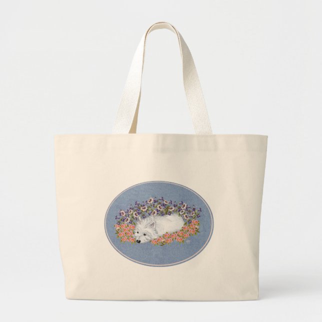 Grand Tote Bag West Highland White Terrier Repose (Devant)
