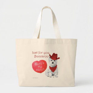 Grand Tote Bag West Highland White Terrier Valentine