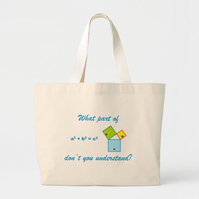 Grand Tote Bag What part of Pythagoras don't you understand ? (Devant)