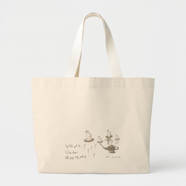 Grand Tote Bag Whats Under Meerkats (Devant)