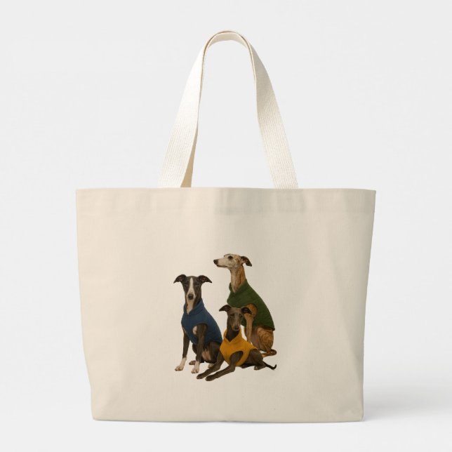 Grand Tote Bag Whippet Bien (Dos)