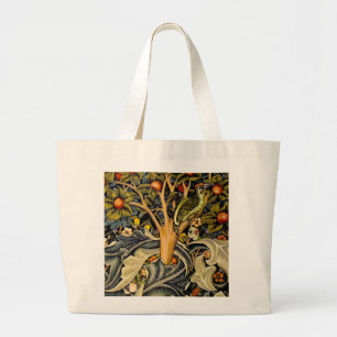 Grand Tote Bag William Morris Bois de Pic Tapisserie Oiseaux Flor