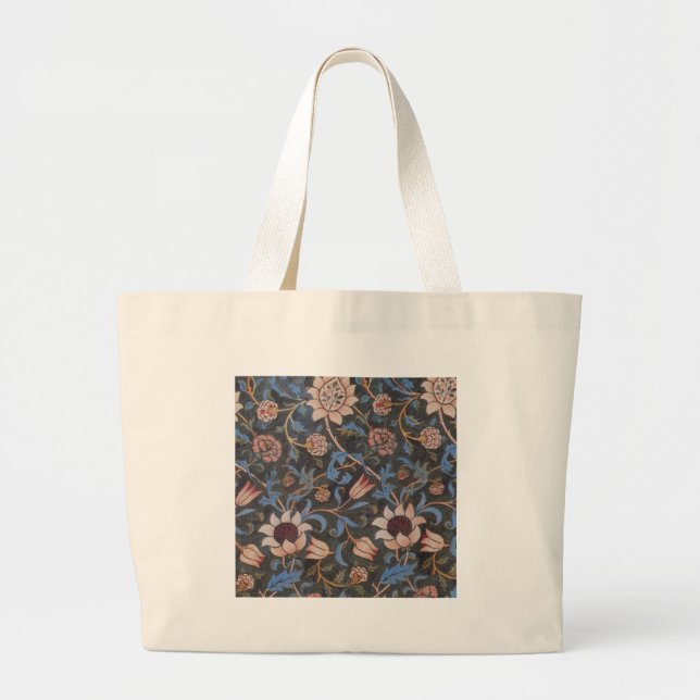 Grand Tote Bag William Morris Evenlode Textile Floral Art (Devant)
