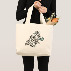 Grand Tote Bag William Morris Jasmine et Motif Feuille