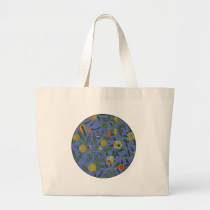 Grand Tote Bag William Morris Pomegranate Bleu papier peint color