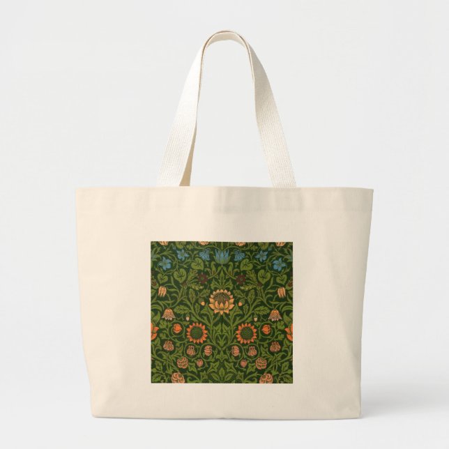 Grand Tote Bag William Morris Violet et Columbine Art Rug (Devant)