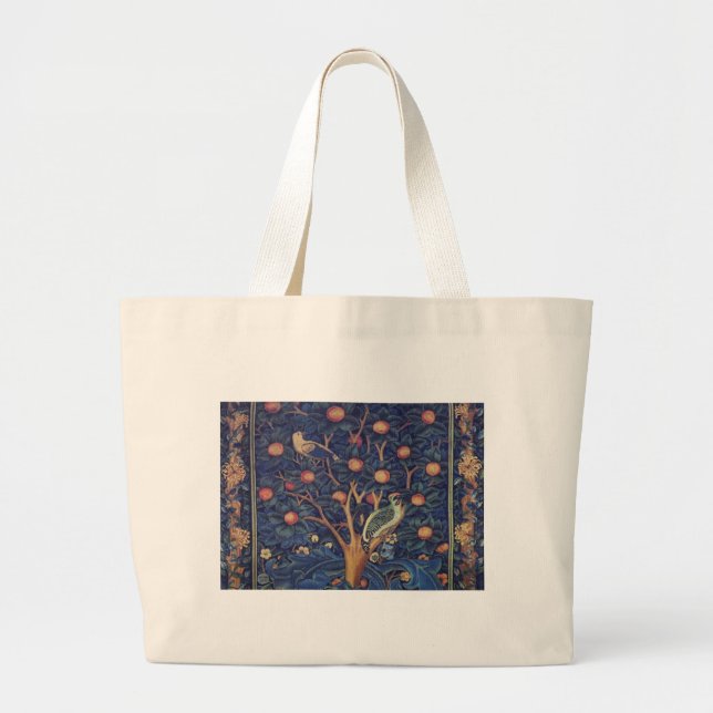 Grand Tote Bag William Morris Woodpecker Tapestry Arts & Artisana (Devant)