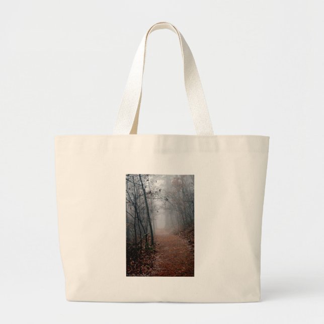 Grand Tote Bag Winters Fog - Pas de fin en vue sur le sentier Cad (Devant)