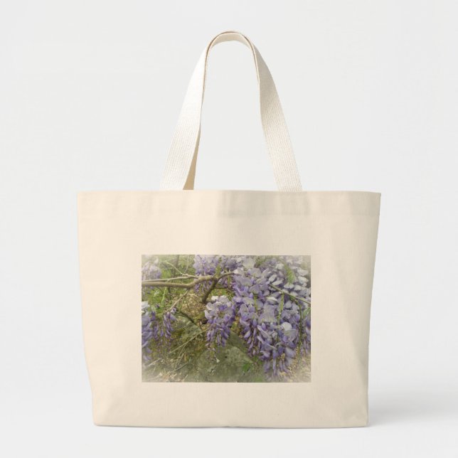 Grand Tote Bag Wisteria dans les bois (Devant)