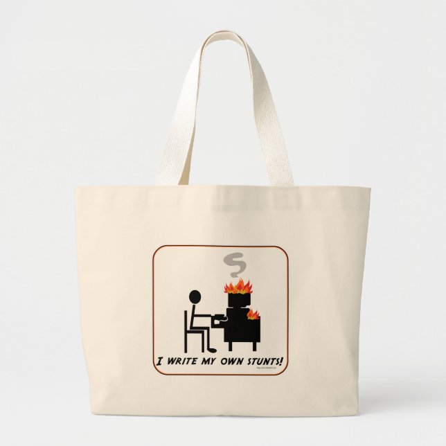 Grand Tote Bag Wit Happy Drôle Witty Creative Statement (Devant)