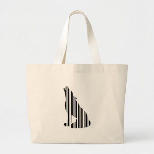 Grand Tote Bag WOLF BAR CODE Conception de modèle de code-barres