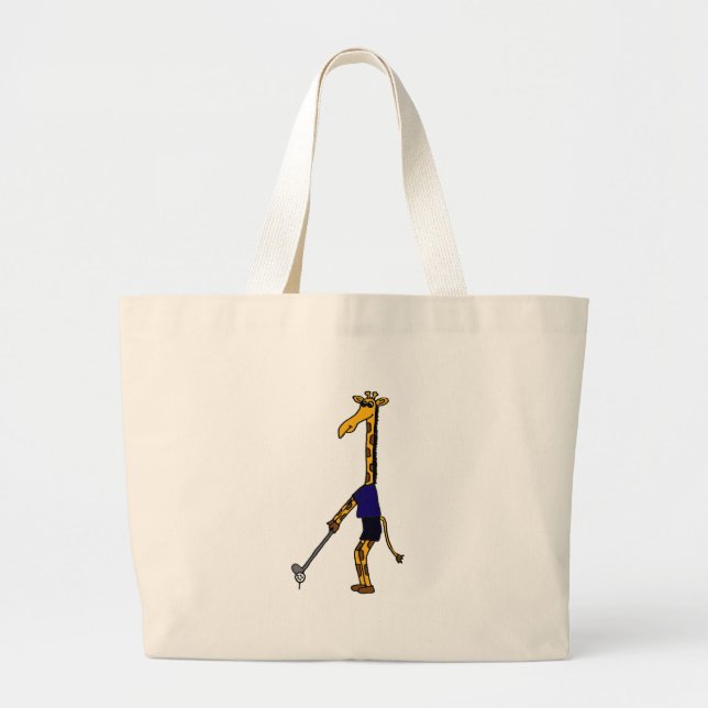 Grand Tote Bag XX girafe jouant la conception de golf (Devant)