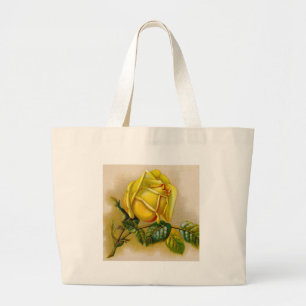 Grand Tote Bag Yellow Rose Artwork