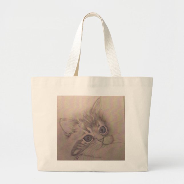 Grand Tote Bag Yeux bleus (Devant)