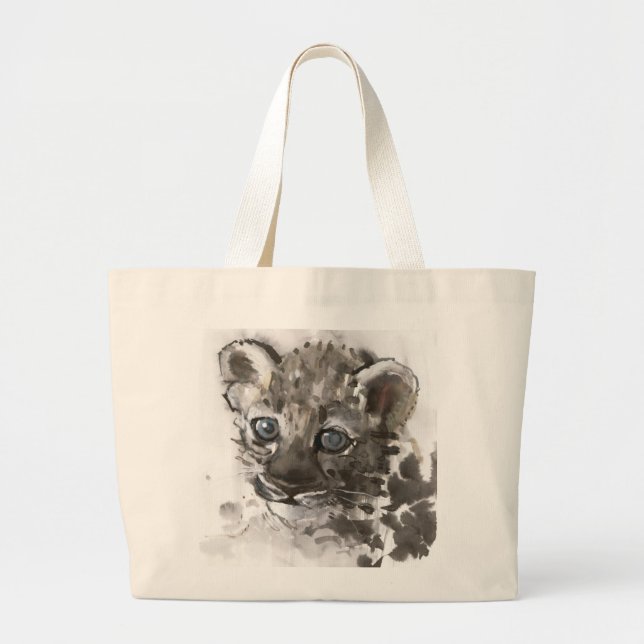 Grand Tote Bag Yeux bleus (Devant)
