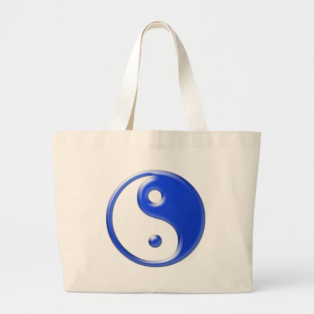 Grand Tote Bag Yin bleu Yang (Devant)