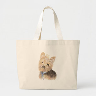Grand Tote Bag Yorkie mignonne, Yorkshire Terrier, Chien, Animal 