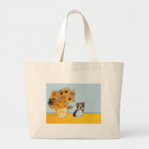 Grand Tote Bag Yorkshire Terrier (Biewer) - Tournesols