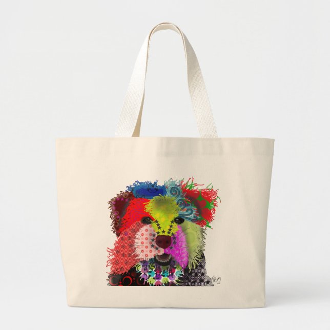 Grand Tote Bag Yorkshire Terrier - Patchwork (Devant)