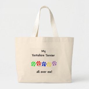 Grand Tote Bag Yorkshire Terrier Walks