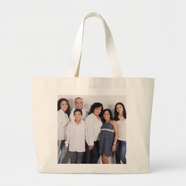 GRAND TOTE BAG YOUR FAMILY PORTRAIT CUSTOM PHOTO TOTE PURSE (Devant)