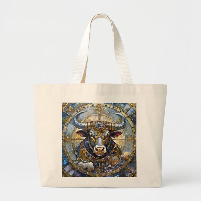 Grand Tote Bag Zodiac - Taurus Le Taureau (Devant)