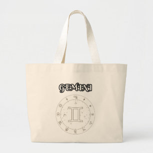 Grand Tote Bag zodiaque gémeaux