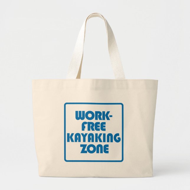 Grand Tote Bag Zone de Kayak sans travail (Devant)