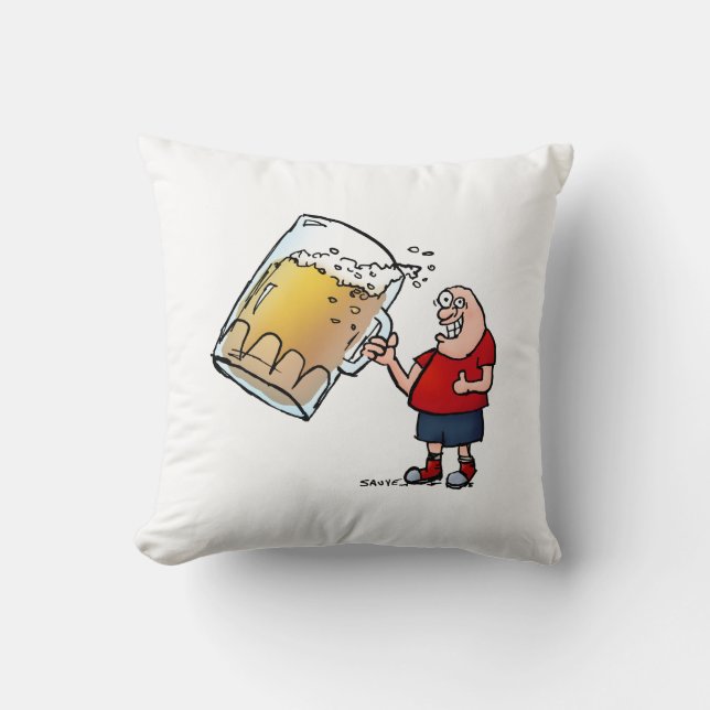 Grand type de bière Oreiller drôle (Recto)