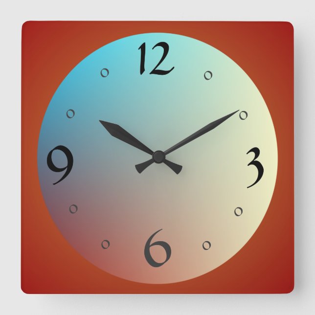 Grand visage avec de grandes horloges de cuisine (Recto)