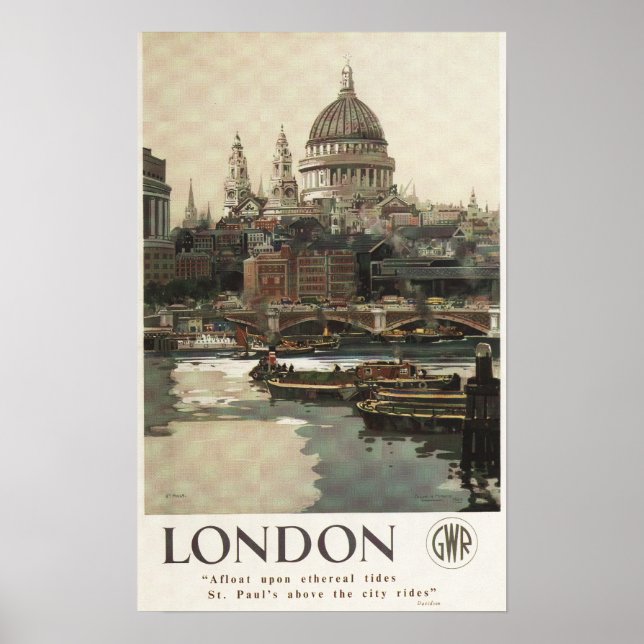 Grand Western Railway St. Paul's Travel Poster (Devant)