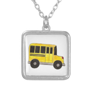 Grand Yellow School Bus Driver Collier de l'enseig