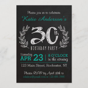 Grande 30e Invitation anniversaire