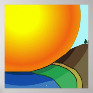 Grande affiche de lever de soleil