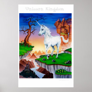 Grande affiche imaginaire art magique Unicorn Roya