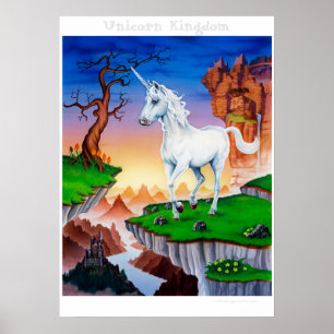Grande affiche imaginaire art magique Unicorn Roya