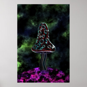 Grande affiche Trippy de champignon