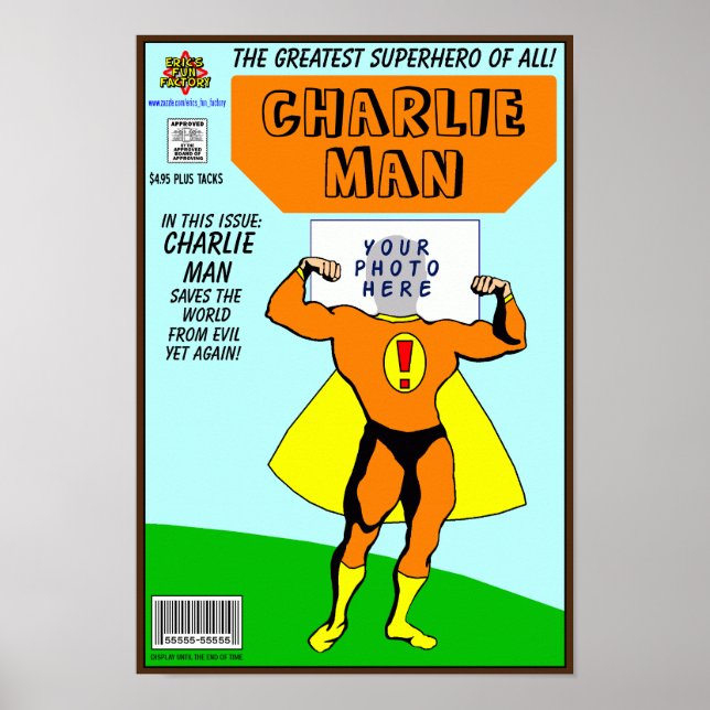 Grande affiche Vous présentant comme un super-héro (Devant)