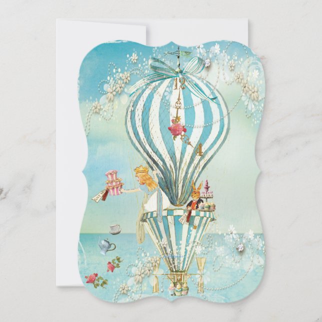 Grande Alice dans des invitations de DieCutParty (Devant)