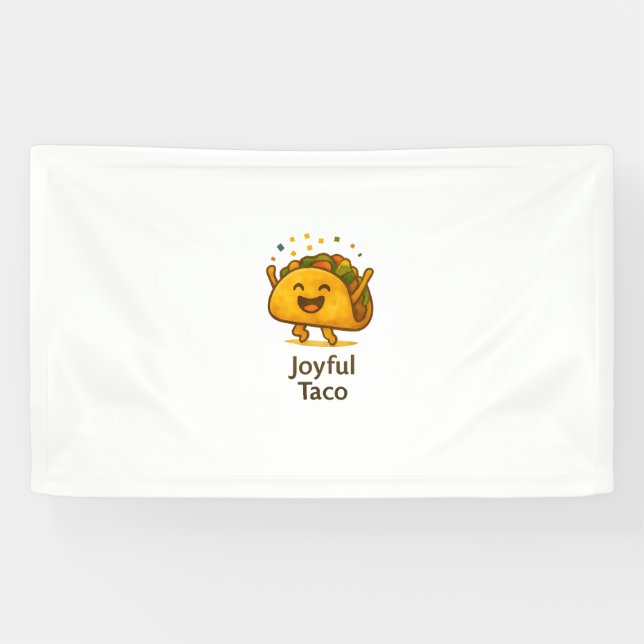 Grande Bannière d'anniversaire Taco Fiesta | Fond  (Horizontal)
