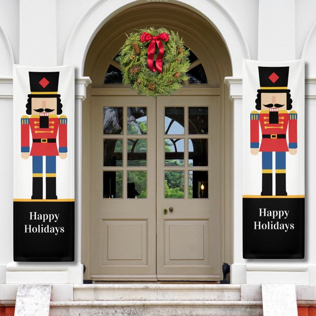 Grande bannière de Noël de casse-noisette extérieu (Nutcracker Christmas Outdoor Banner Decoration)