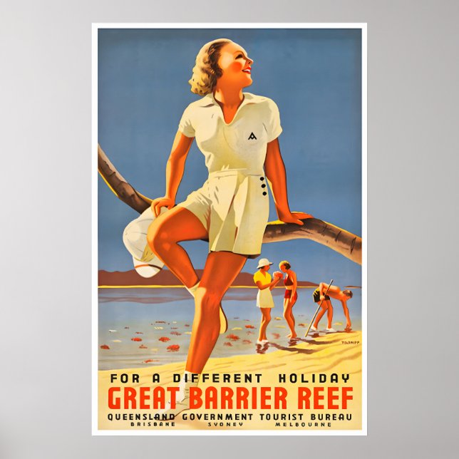 Grande Barrière de Corail Art Australie Affiche de (Devant)