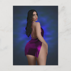 GRANDE BASE BEAUTY BRUNETTE GIRL Cartes postales